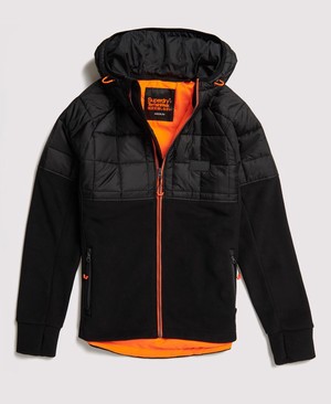 Superdry Polar Fleece Hybrid Férfi Kabát Fekete | ZIKQB1435